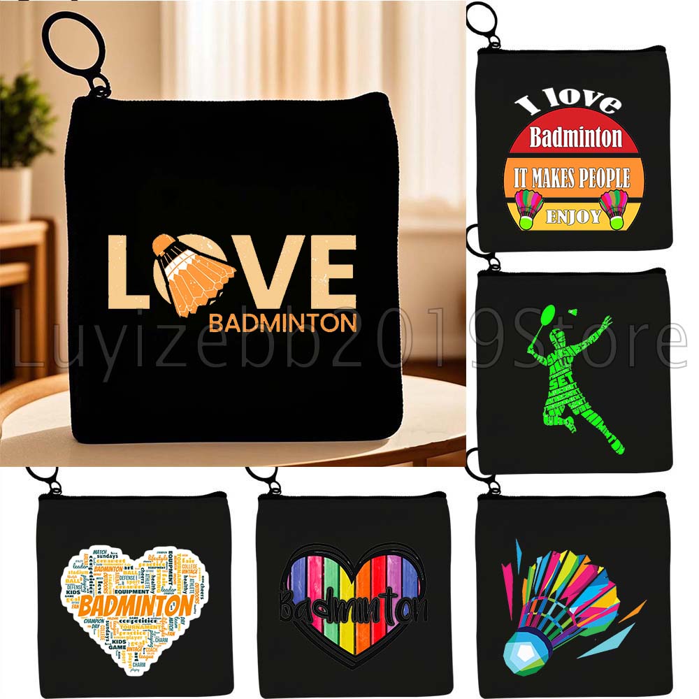 Badminton Quotes Funny - Lustige Badminton-Zitate, bunte Regenbogen-Geschenke, Segeltuch, Münzgeldbörse,