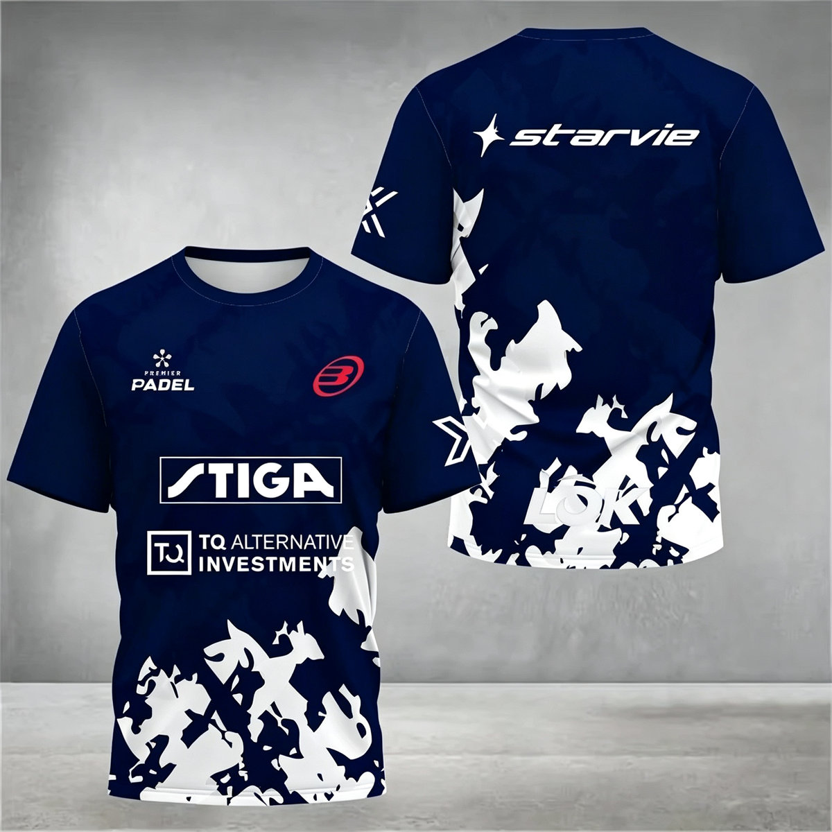 Badminton Png - Herren Padel-Sport-T-Shirt Schnelltrocknend Atmungsaktiv Kurzarm Camo-Print